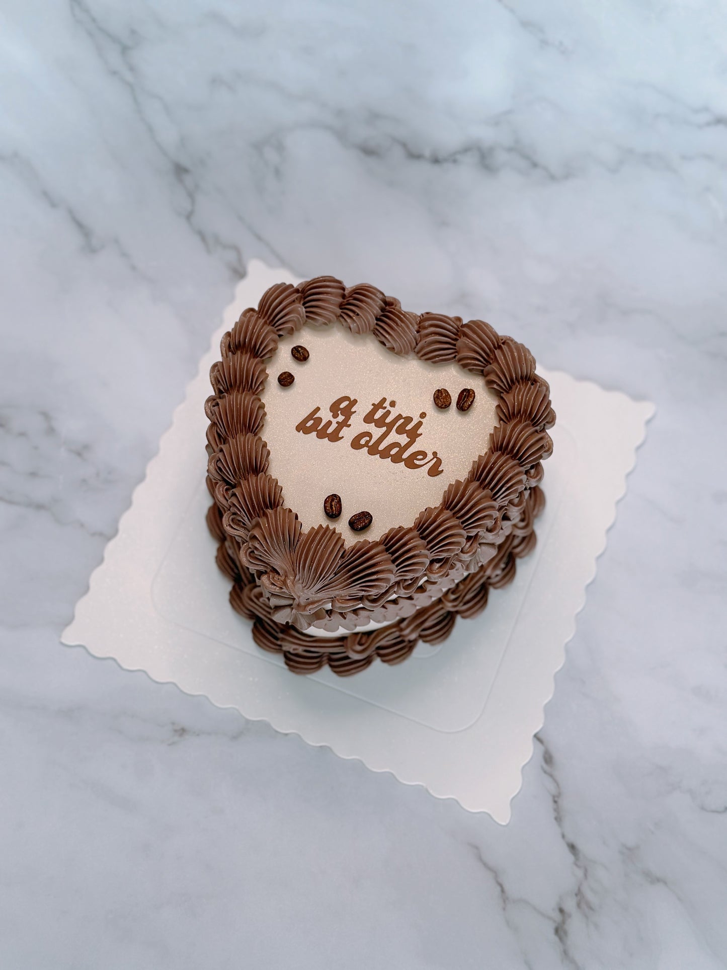 Brown Custom Heart Cakes