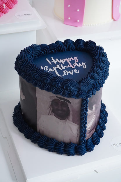 Picture Collage Heart Cake