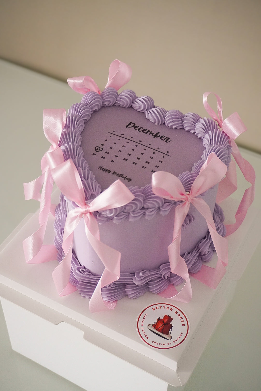 Calendar Custom Heart Cakes