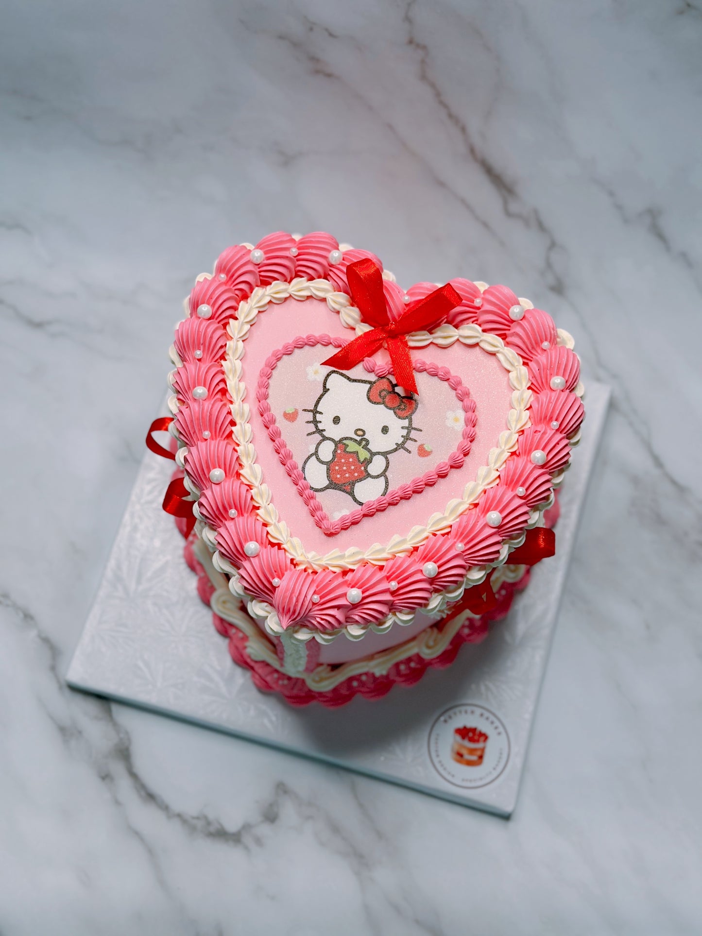 Extra Decorations Custom Heart Cakes