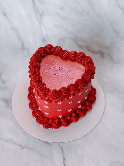 Red Custom Heart Cakes