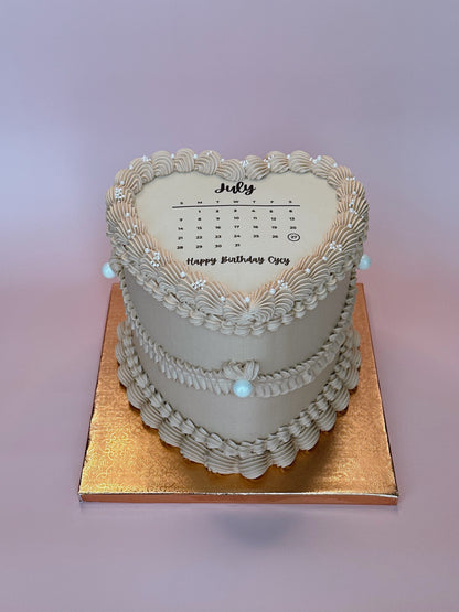 Calendar Custom Heart Cakes