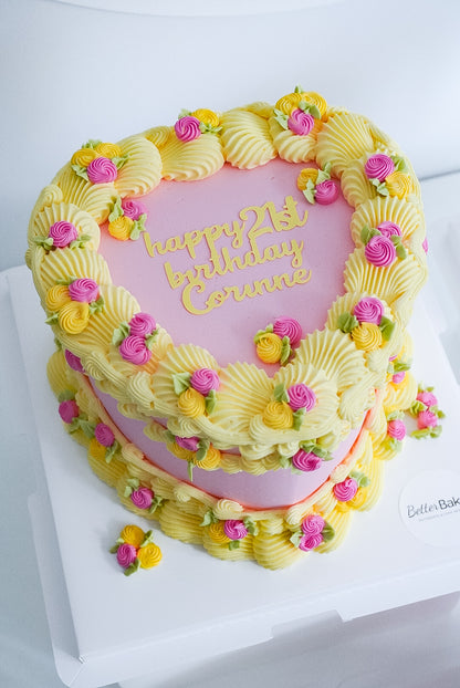 Bi Colour Custom Heart Cakes