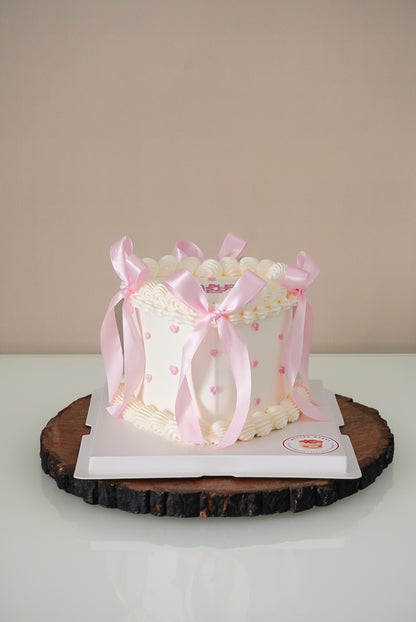 White Custom Heart Cakes