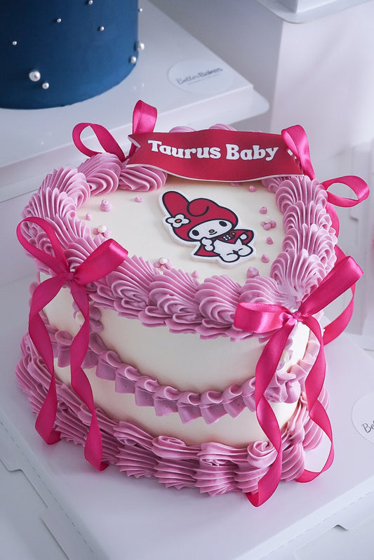 Printed Top Heart Cakes
