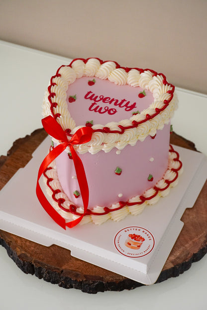 Pink Custom Heart Cakes