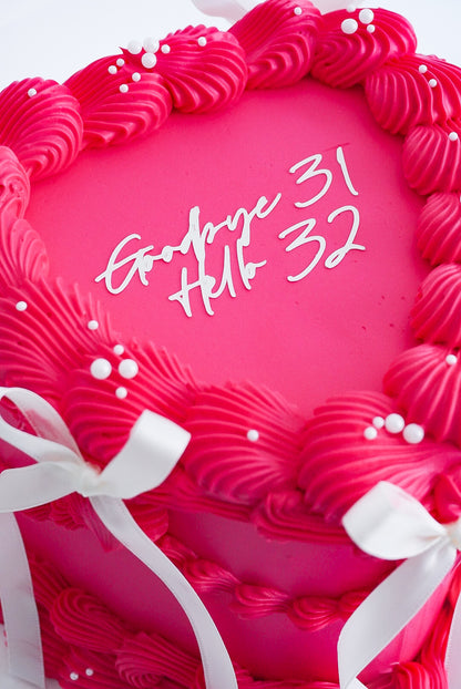 Pink Custom Heart Cakes