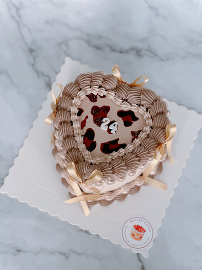 Printed Top Heart Cakes