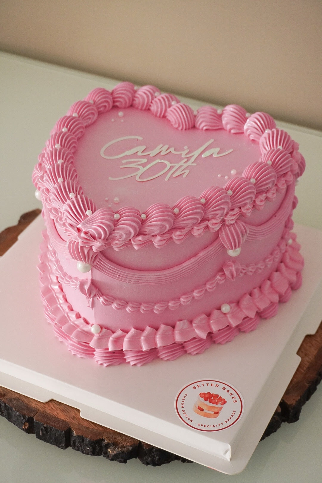 Pink Custom Heart Cakes