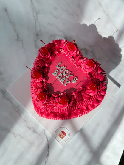 Pink Custom Heart Cakes