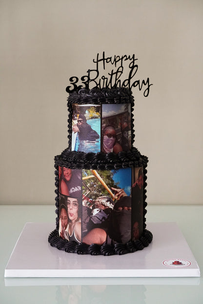 Picture Collage Two Tier Cakes