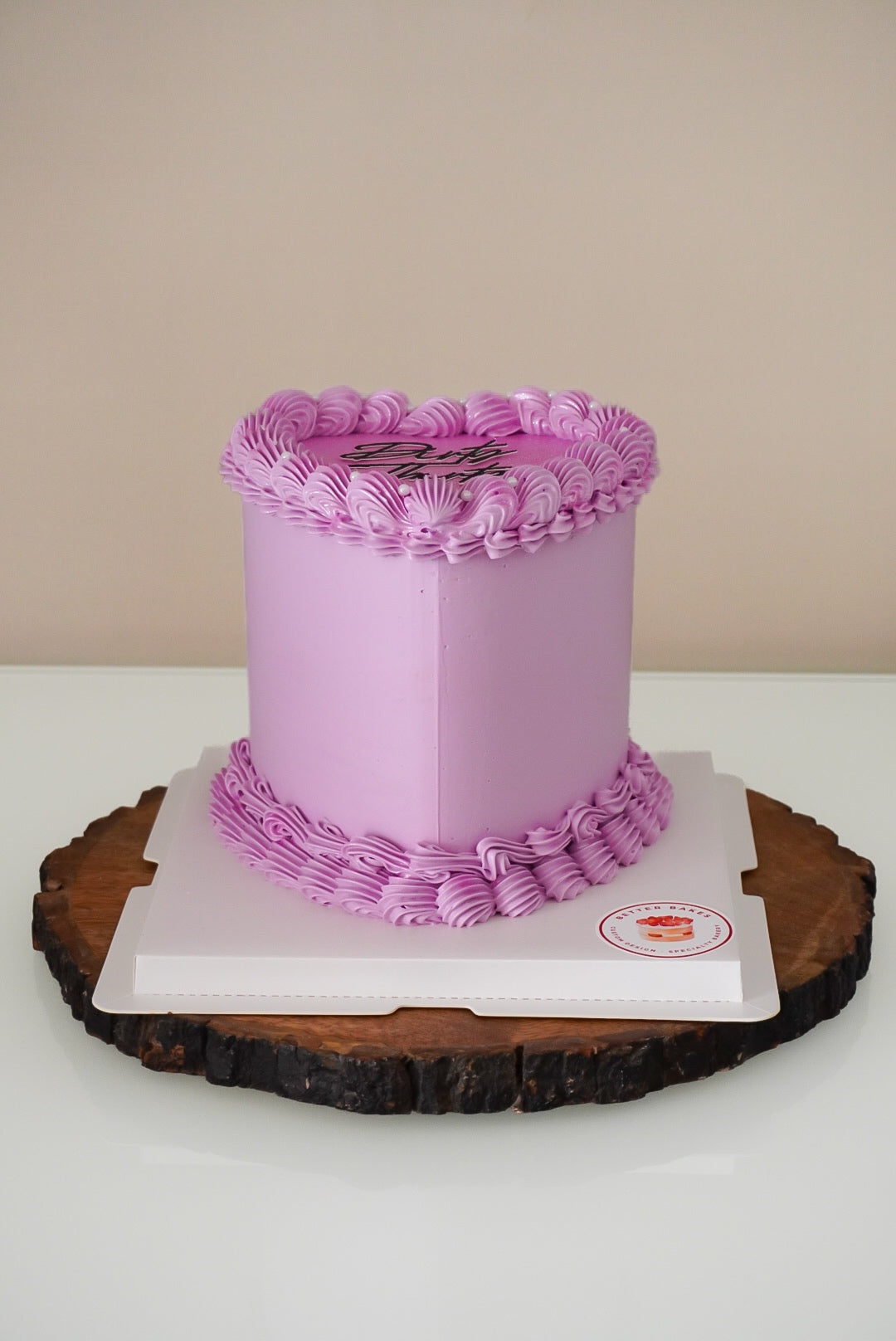 Purple Custom Heart Cakes