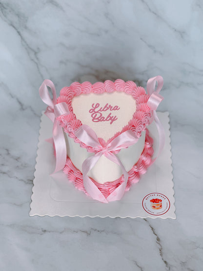 Bi Colour Custom Heart Cakes