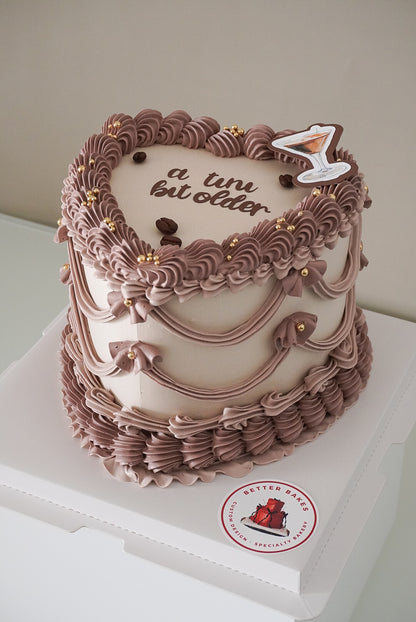 Brown Custom Heart Cakes