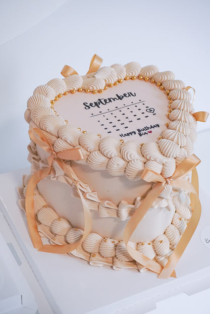 Calendar Custom Heart Cakes