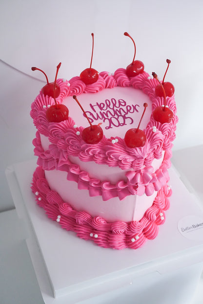 Extra Decorations Custom Heart Cakes