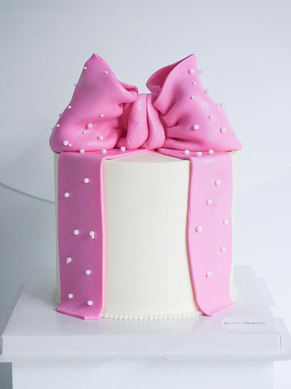 Ribbon Custom Round Cake