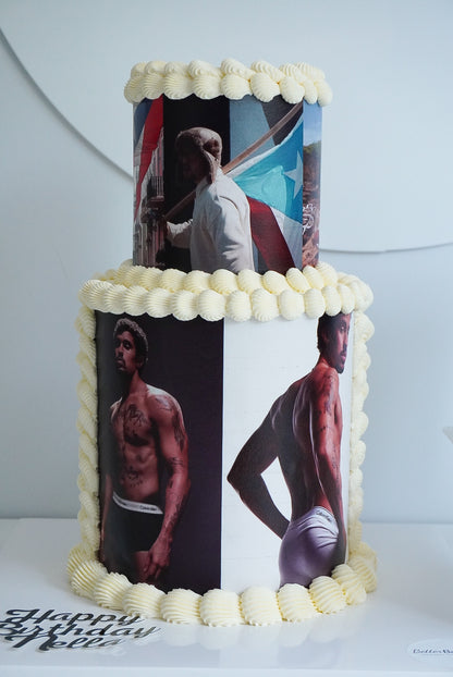 Picture Collage Two Tier Cakes
