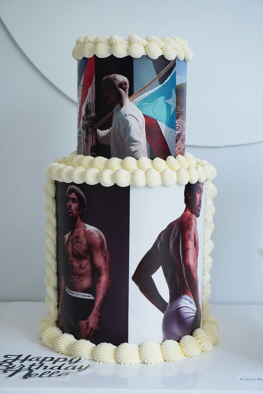 Picture Collage Two Tier Cakes