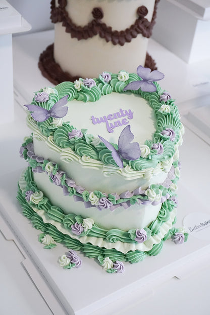 Extra Decorations Custom Heart Cakes