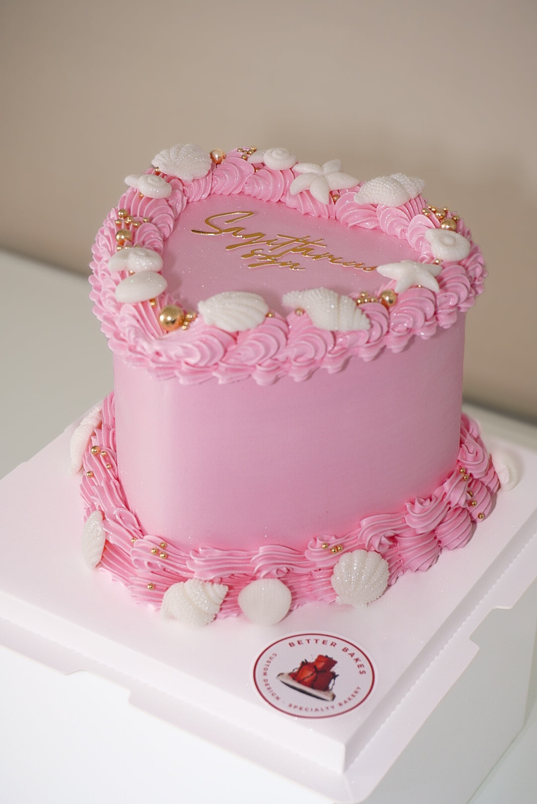 Pink Custom Heart Cakes