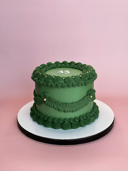 Green Custom Round Cakes