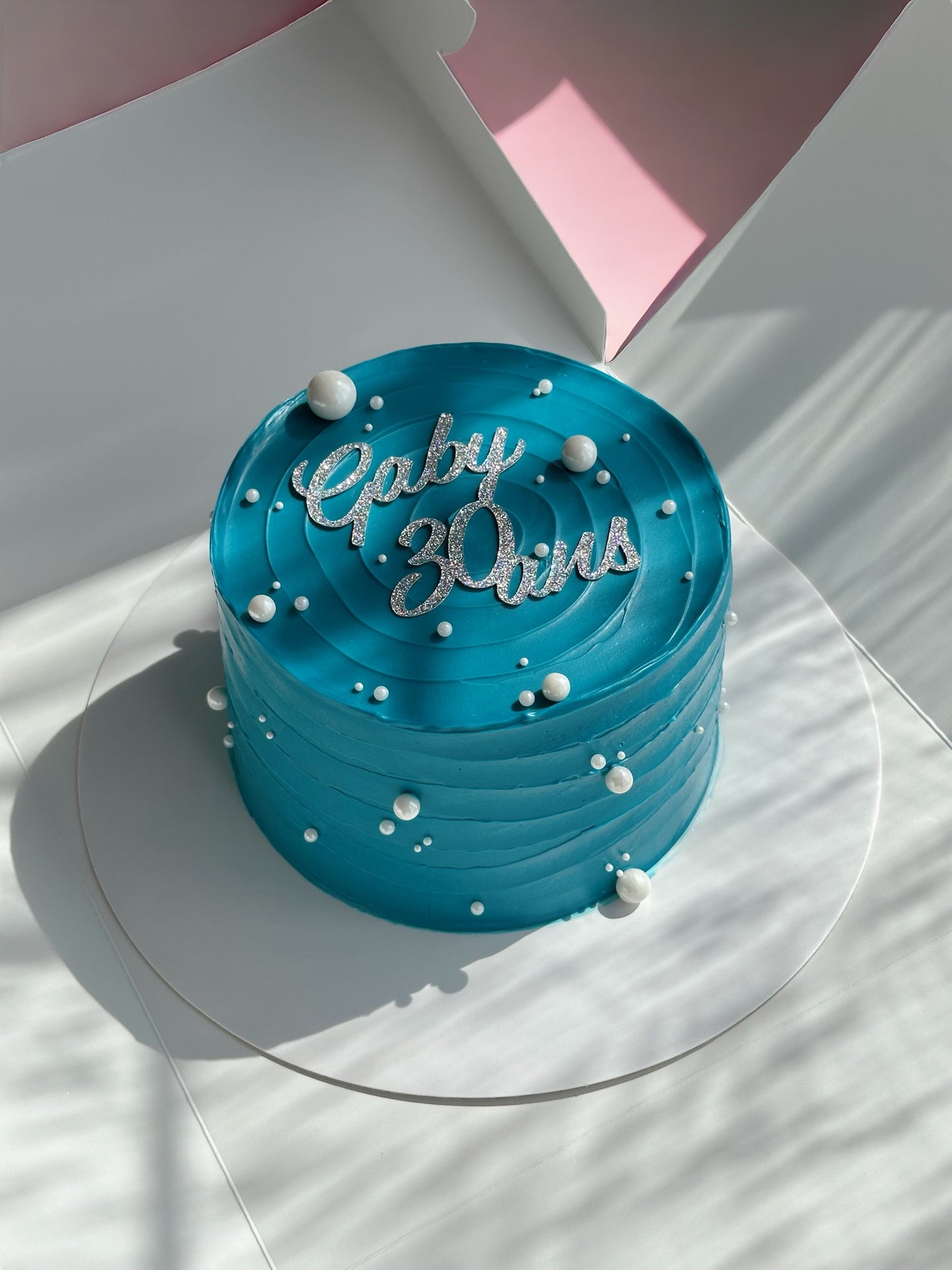 Blue Custom Round Cakes