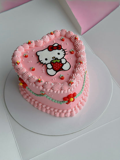 Printed Top Heart Cakes