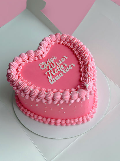 Pink Custom Heart Cakes