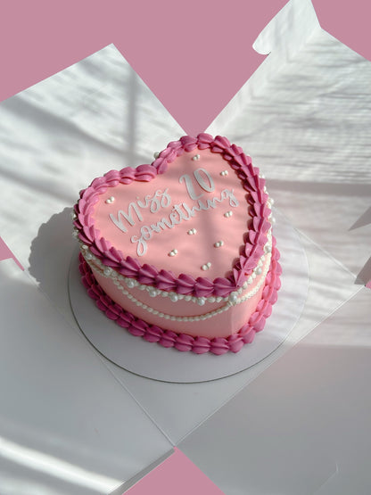 Pink Custom Heart Cakes