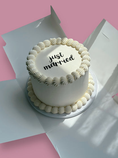 White Custom Round Cakes