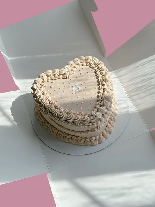 Brown Custom Heart Cakes