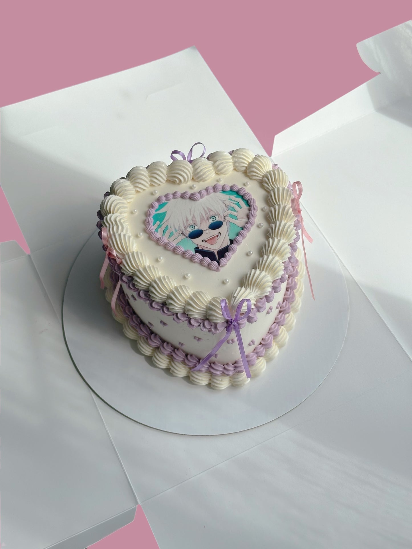 Printed Top Heart Cakes