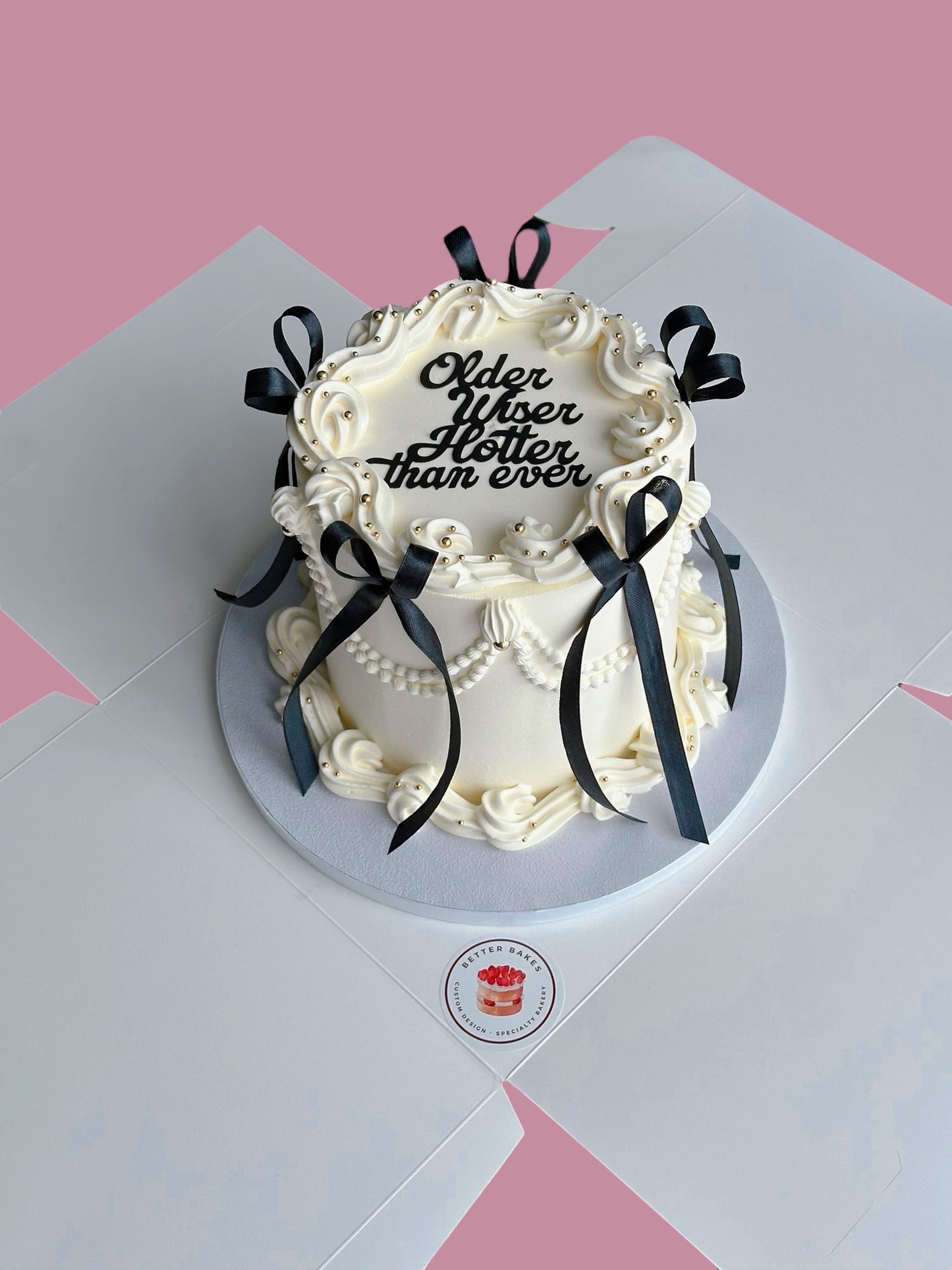 White Custom Round Cakes